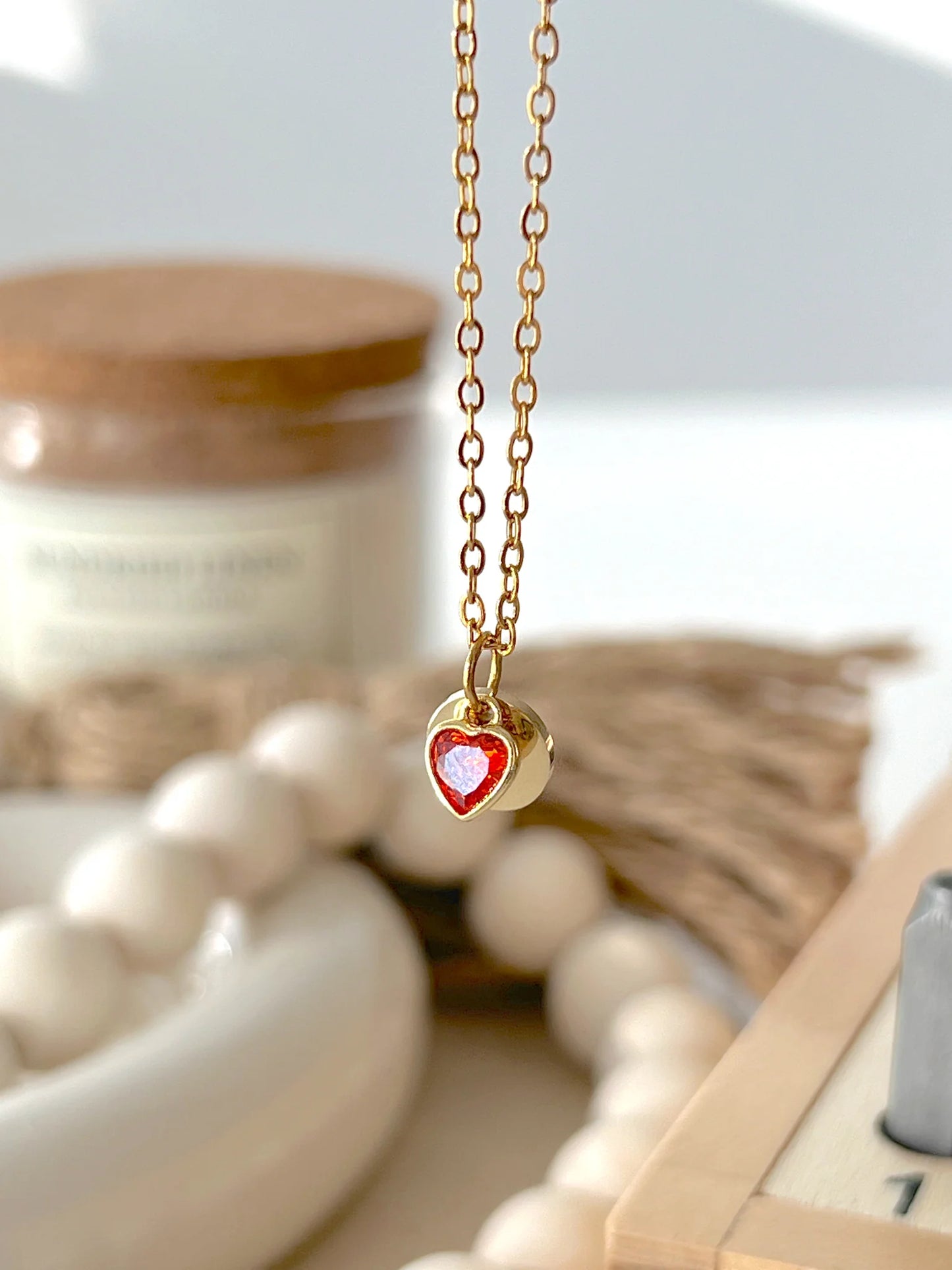 Circulled Birthstone Necklace