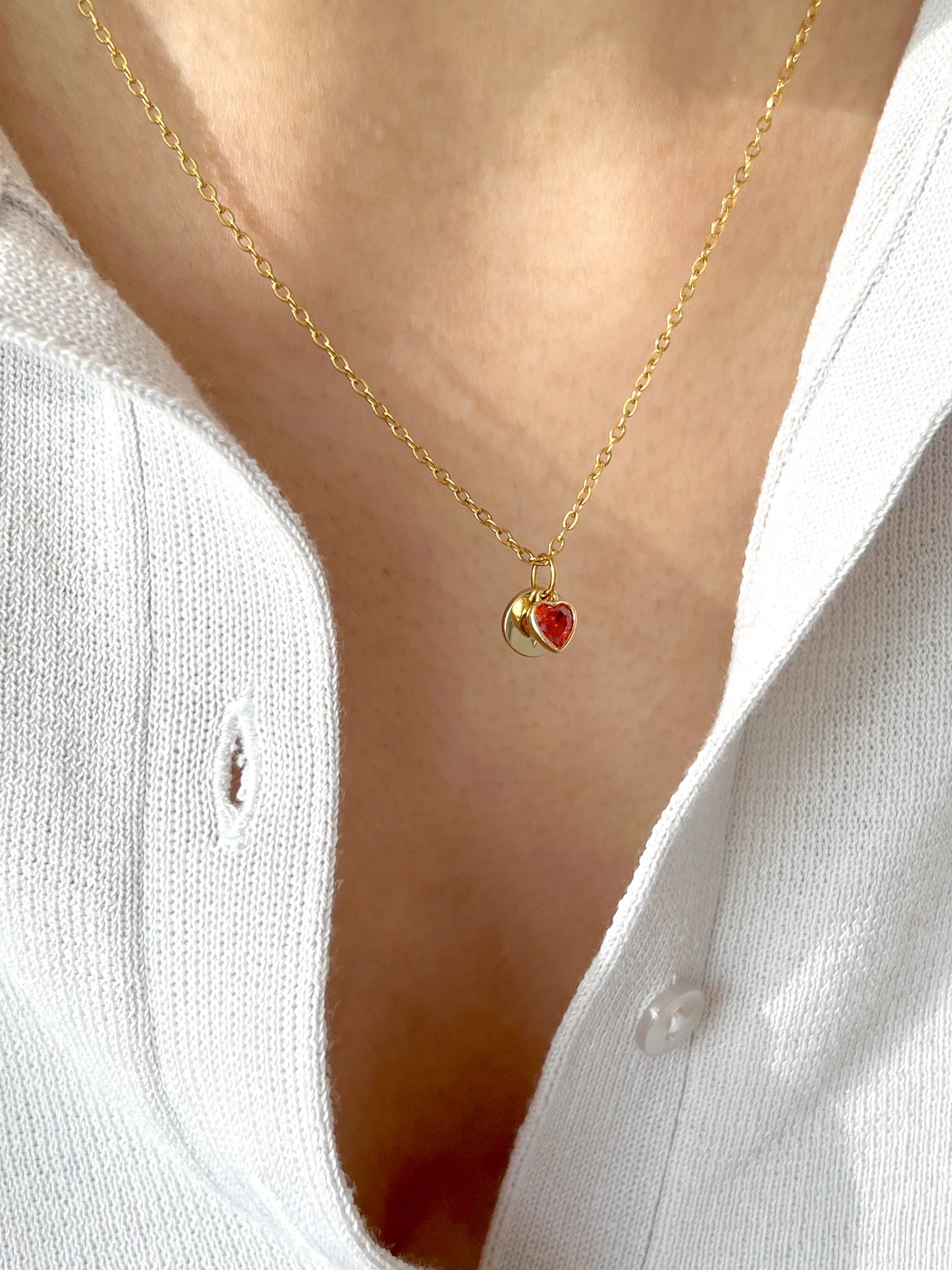 Circulled Birthstone Necklace